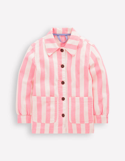 Denim Jacket-Pink Stripes-5