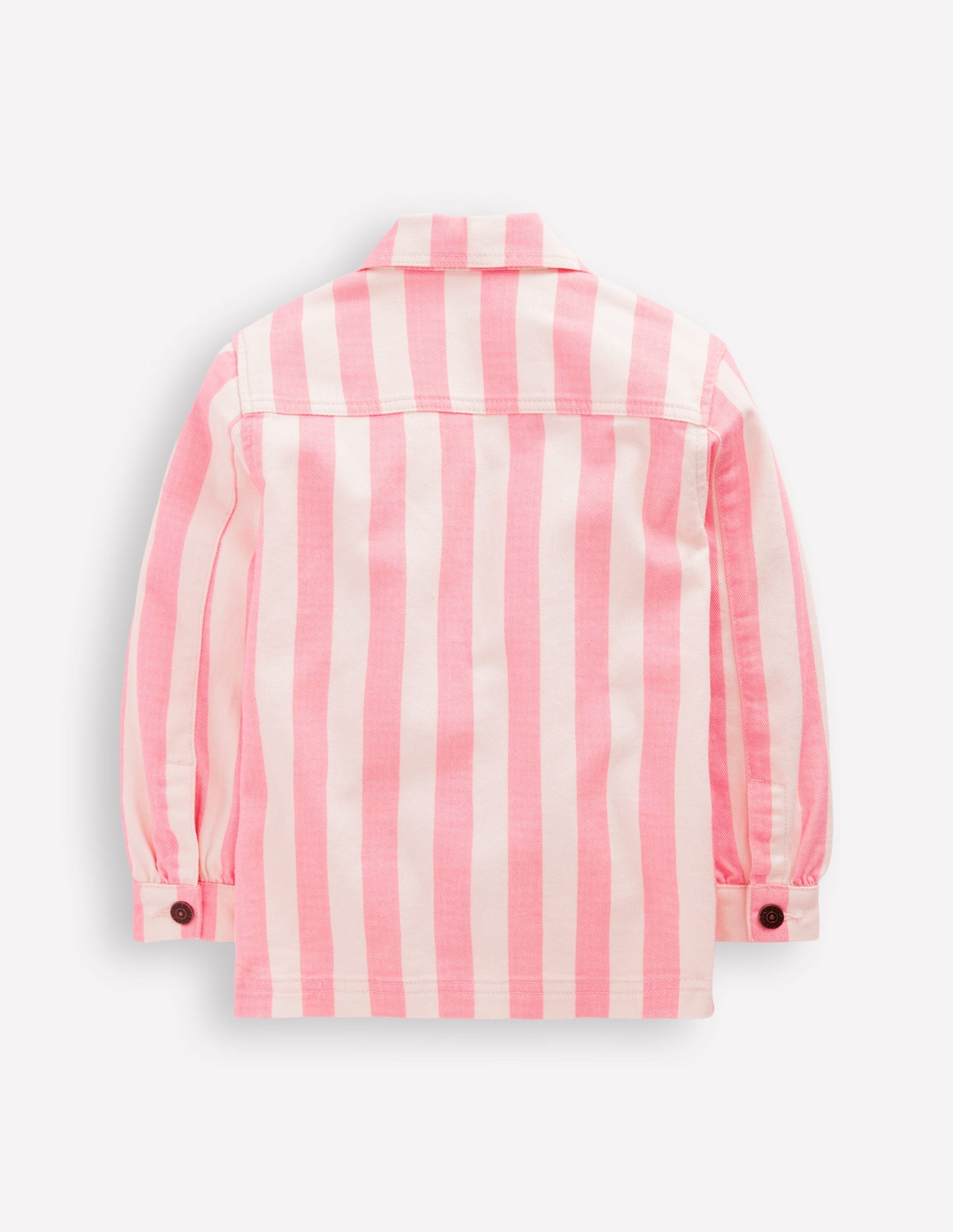 Denim Jacket-Pink Stripes