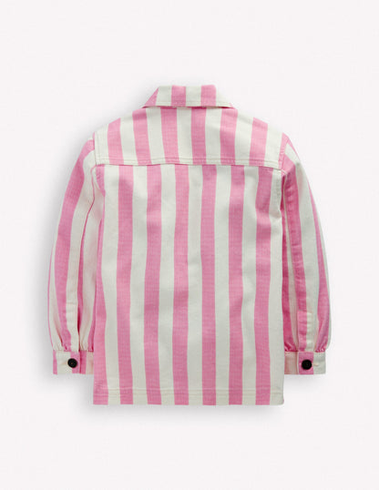 Denim Jacket-Pink Stripes-5