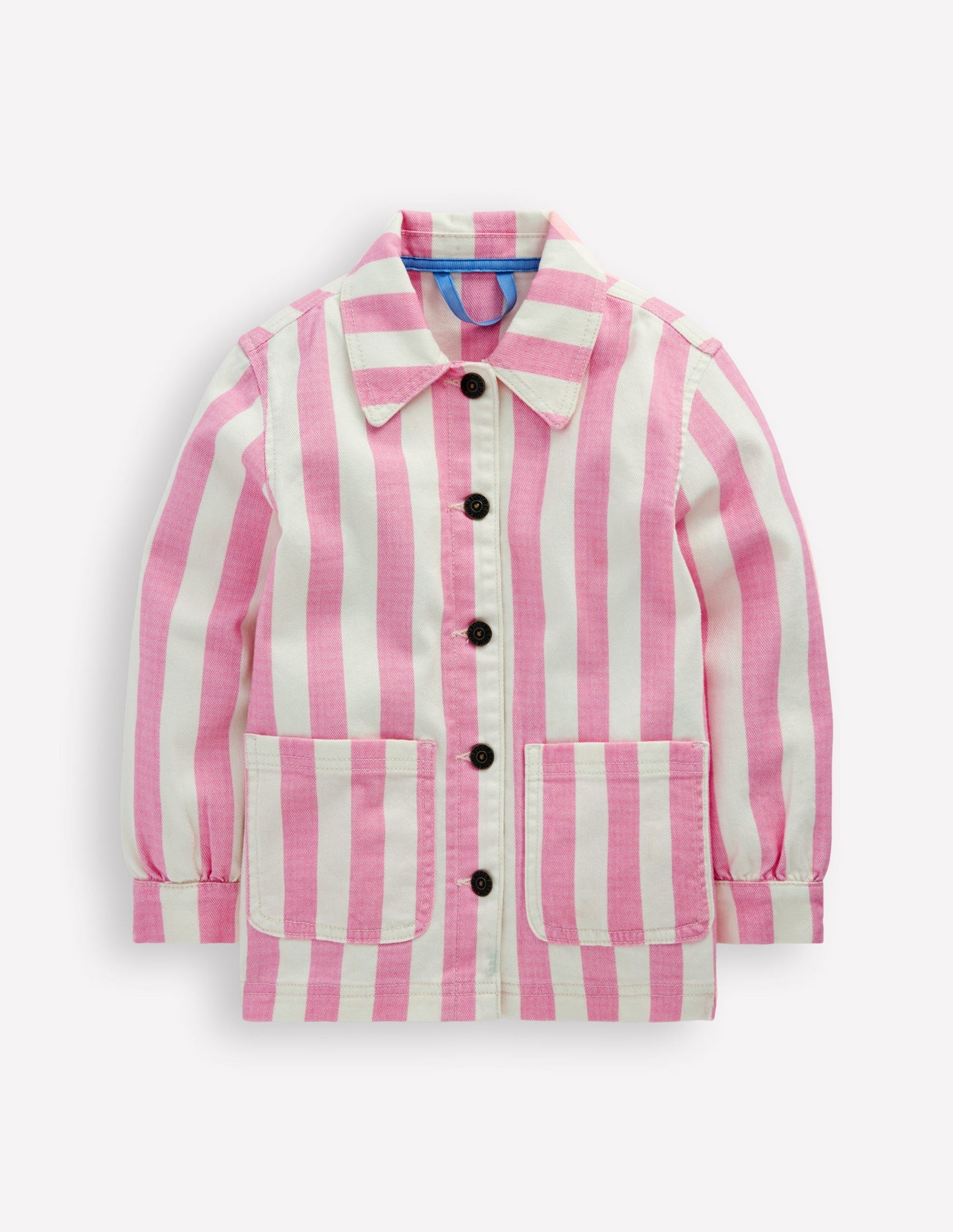 Denim Jacket-Pink Stripes