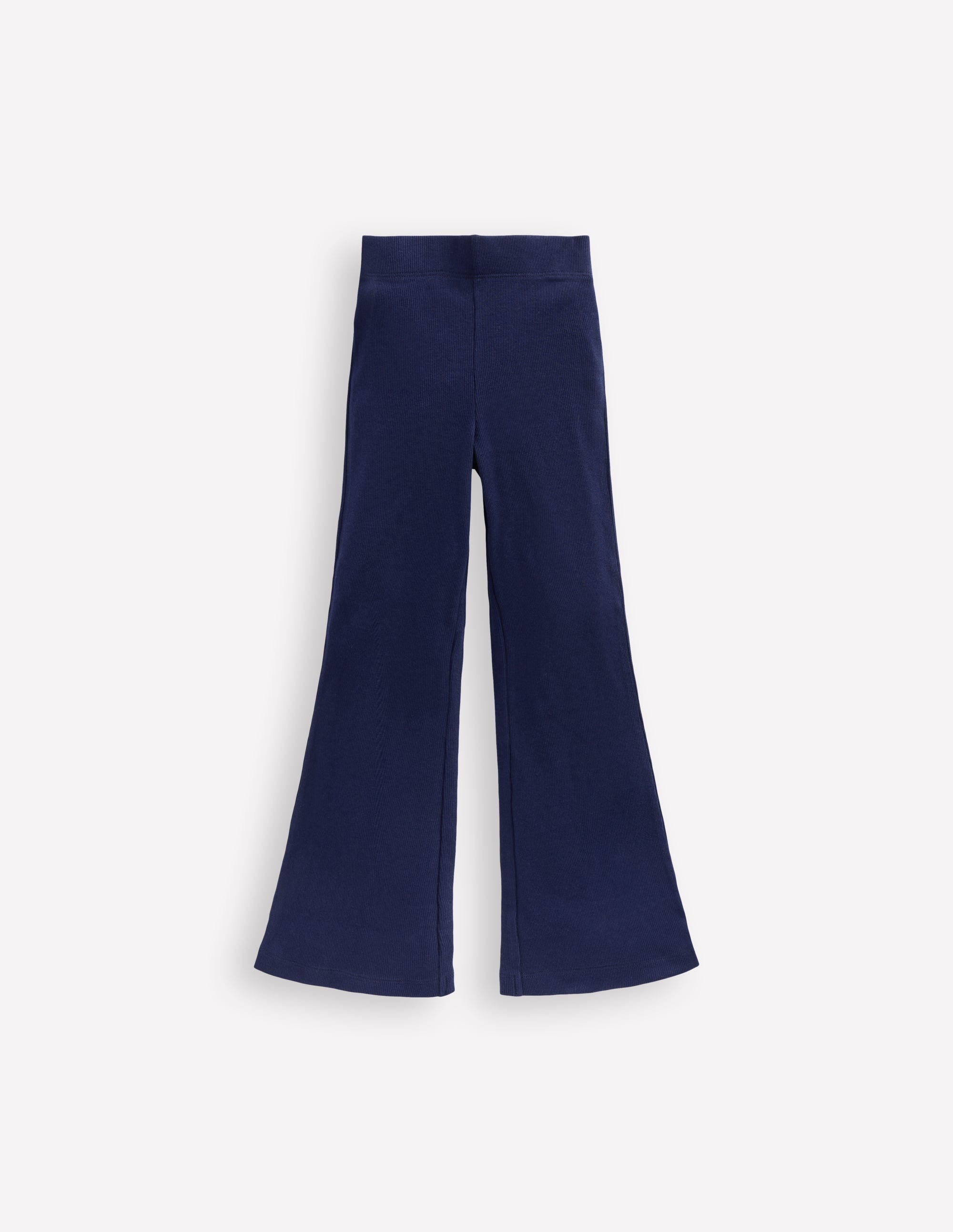 Ribbed Flared Leggings-College Navy - Image 6