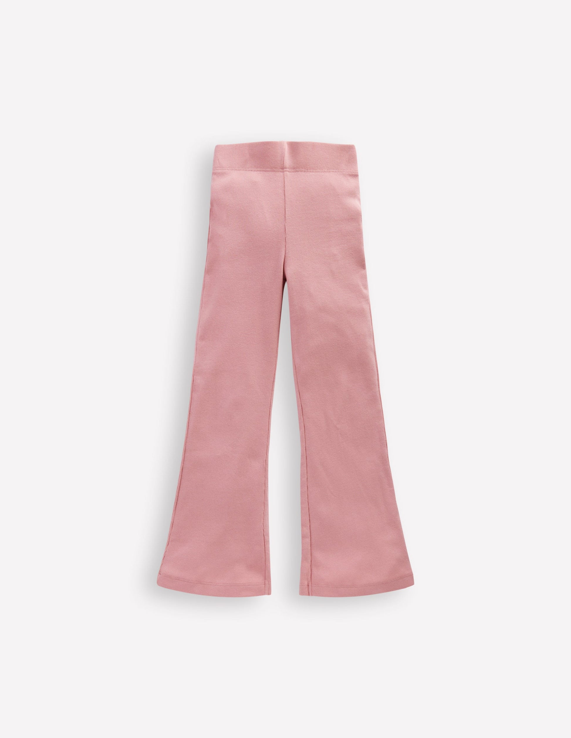Ribbed Flared Leggings-Vintage Pink-2