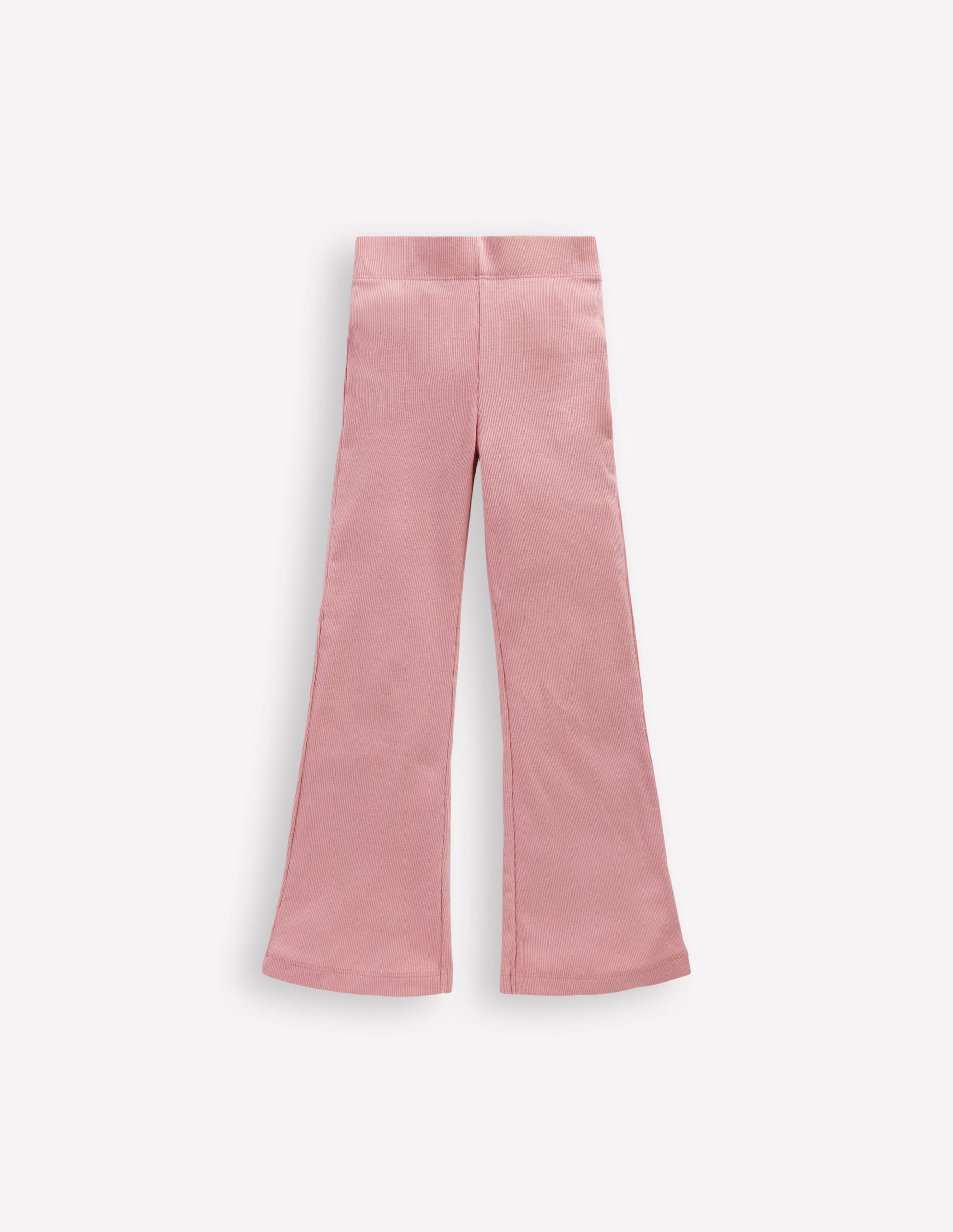 Ribbed Flared Leggings-Vintage Pink-1