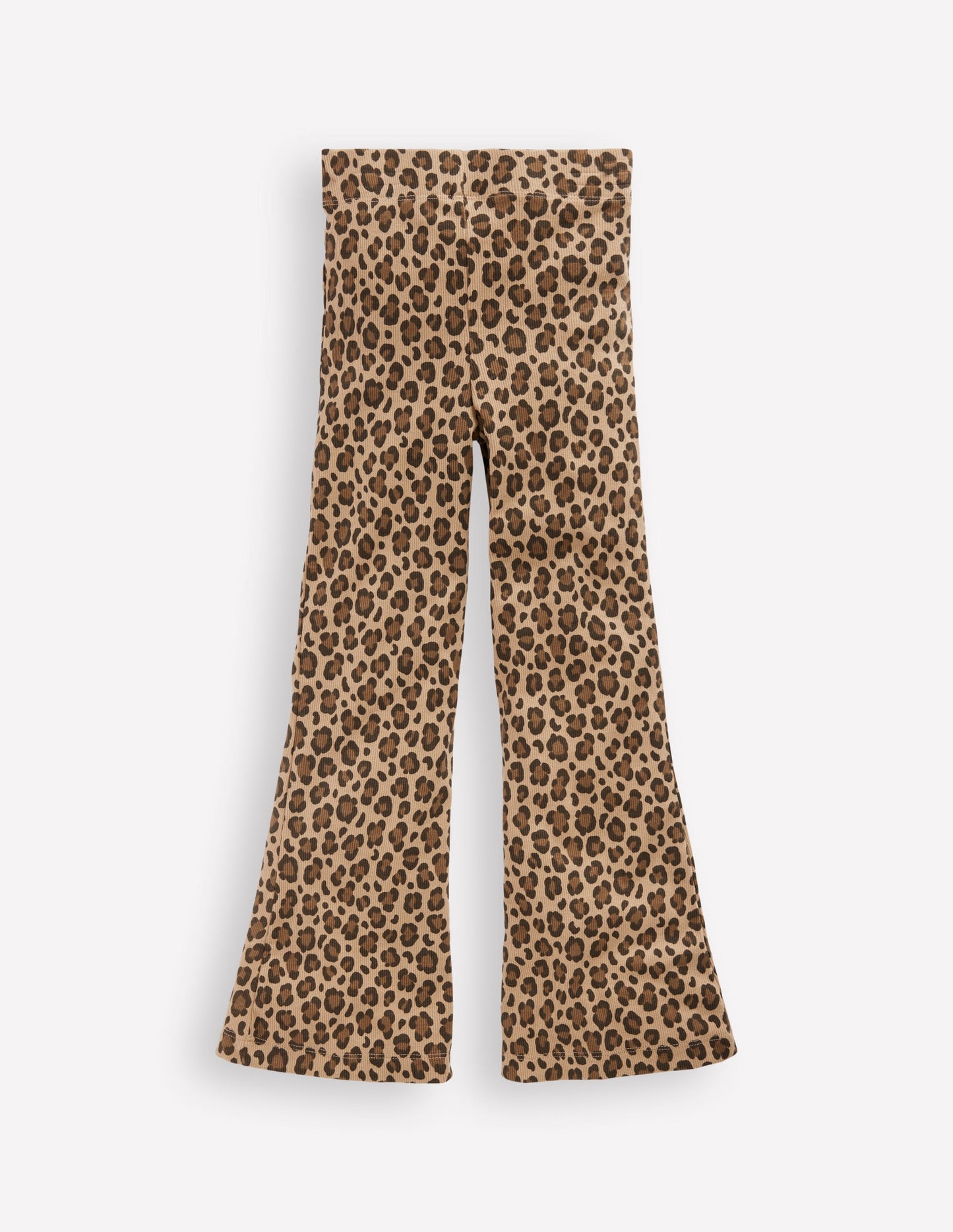 Ribbed Flared Legging-Leopard