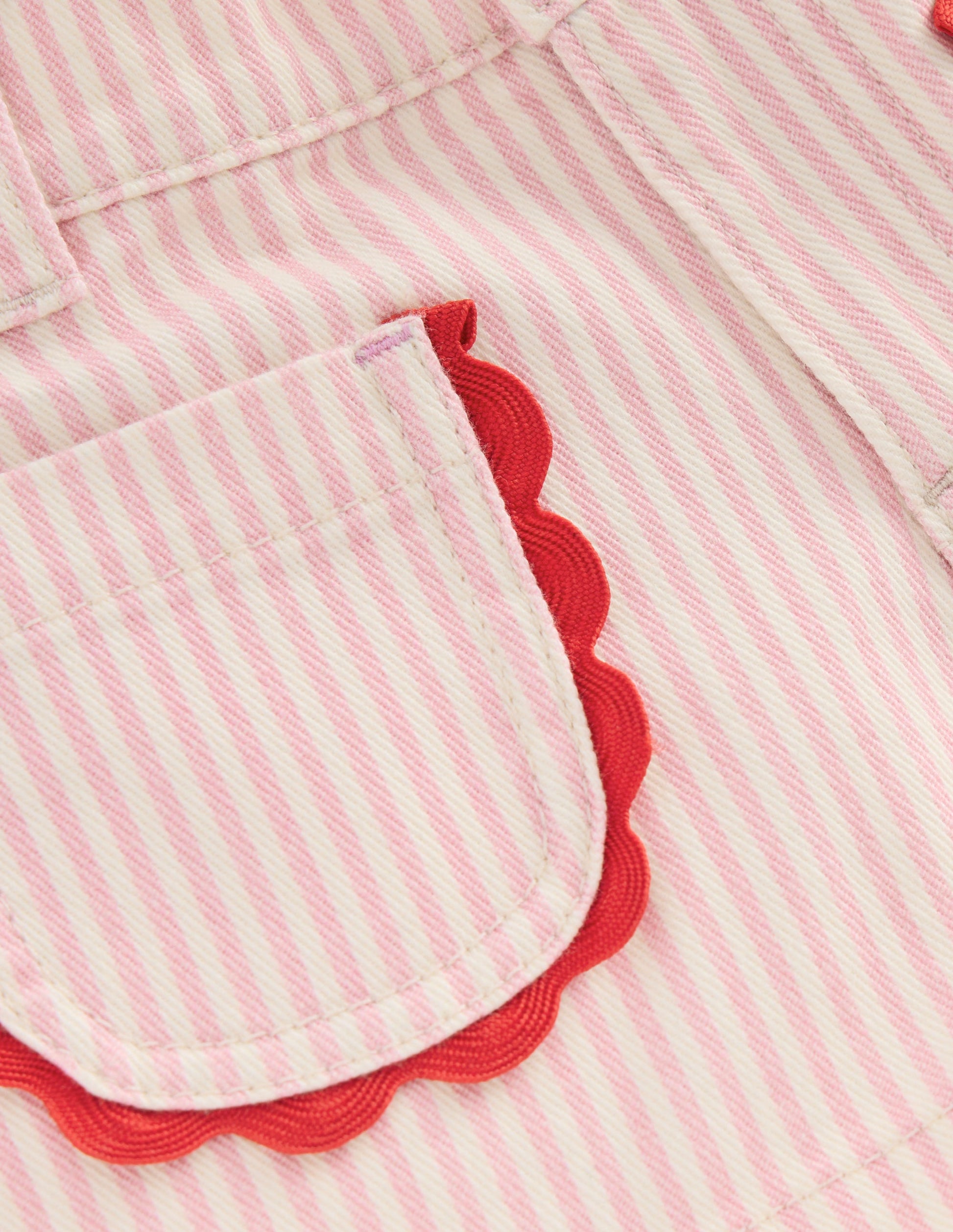 Patch Pocket Shorts-Pink Ticking Stripe-3