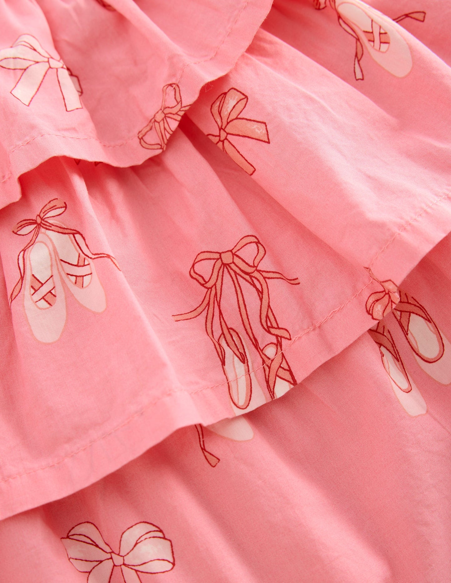 Ruffle Tiered Skirt-Pale Pink Ballet Shoes