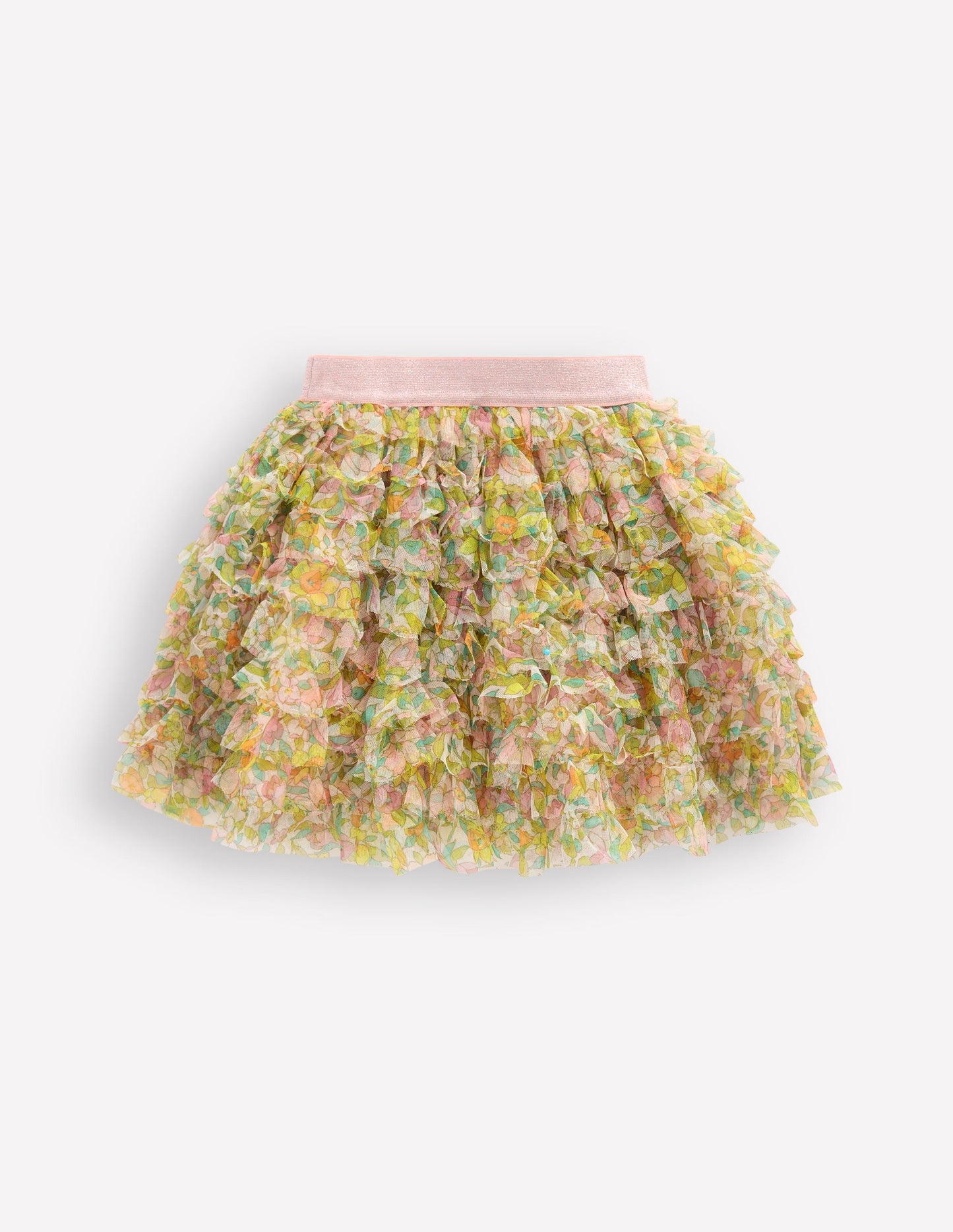 Tulle Ruffle Skirt-Soft Ivory Florabunda