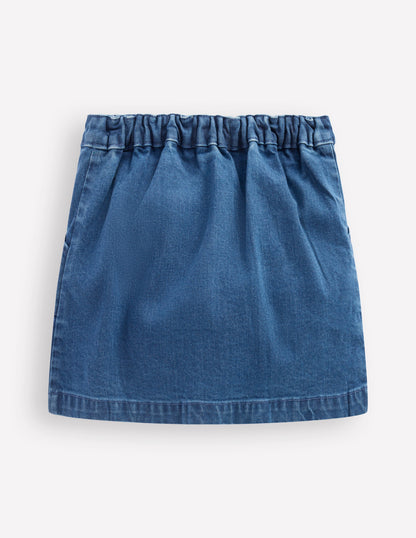 A Line Button Through Skirt-Mid Vintage Shapes-5