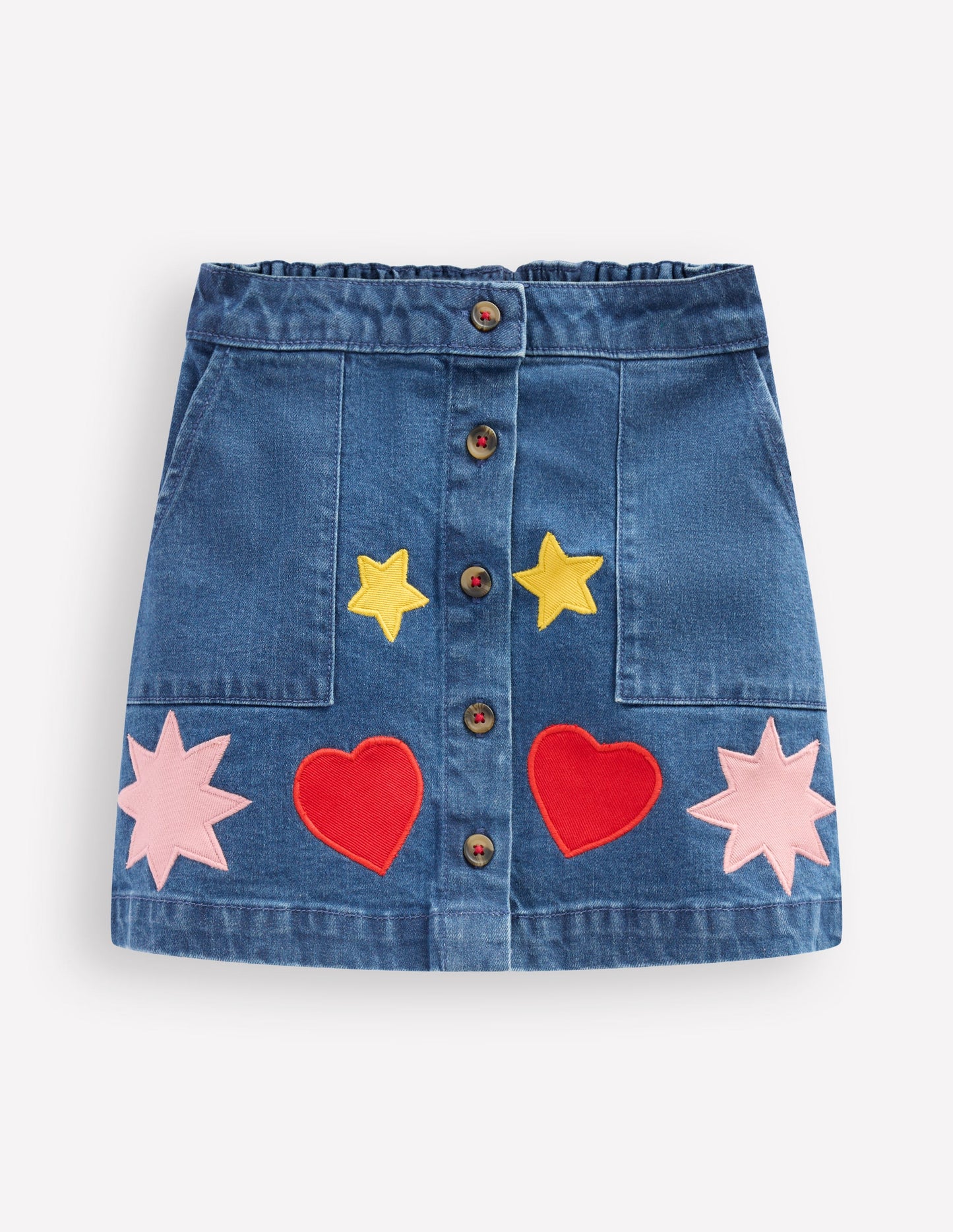 A Line Button Through Skirt-Mid Vintage Shapes