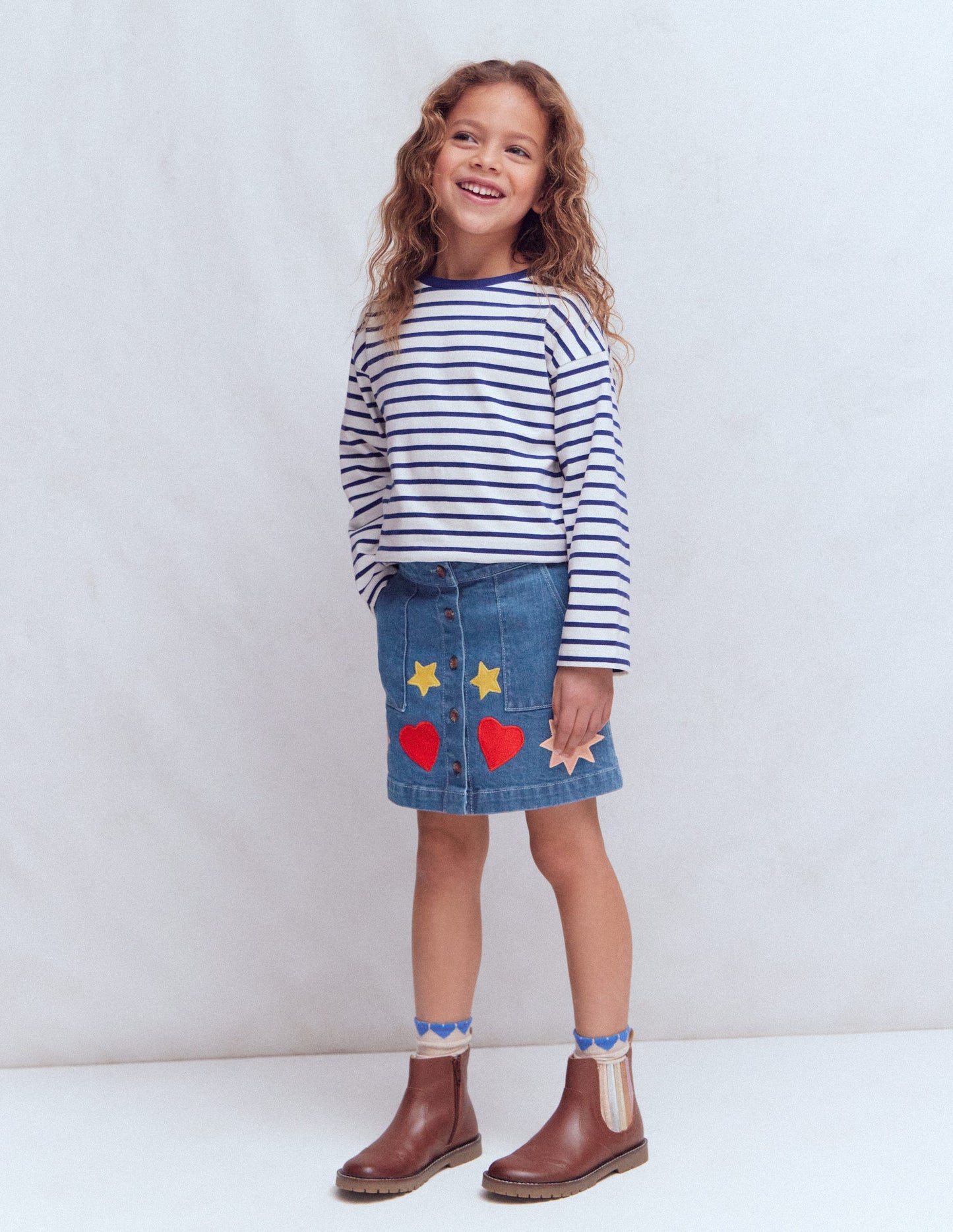 A Line Button Through Skirt-Mid Vintage Shapes