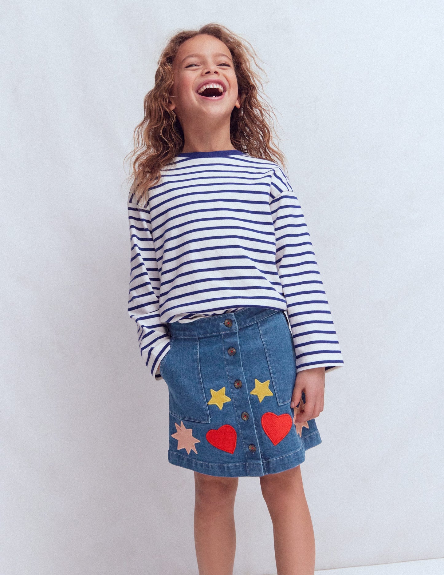 A Line Button Through Skirt-Mid Vintage Shapes