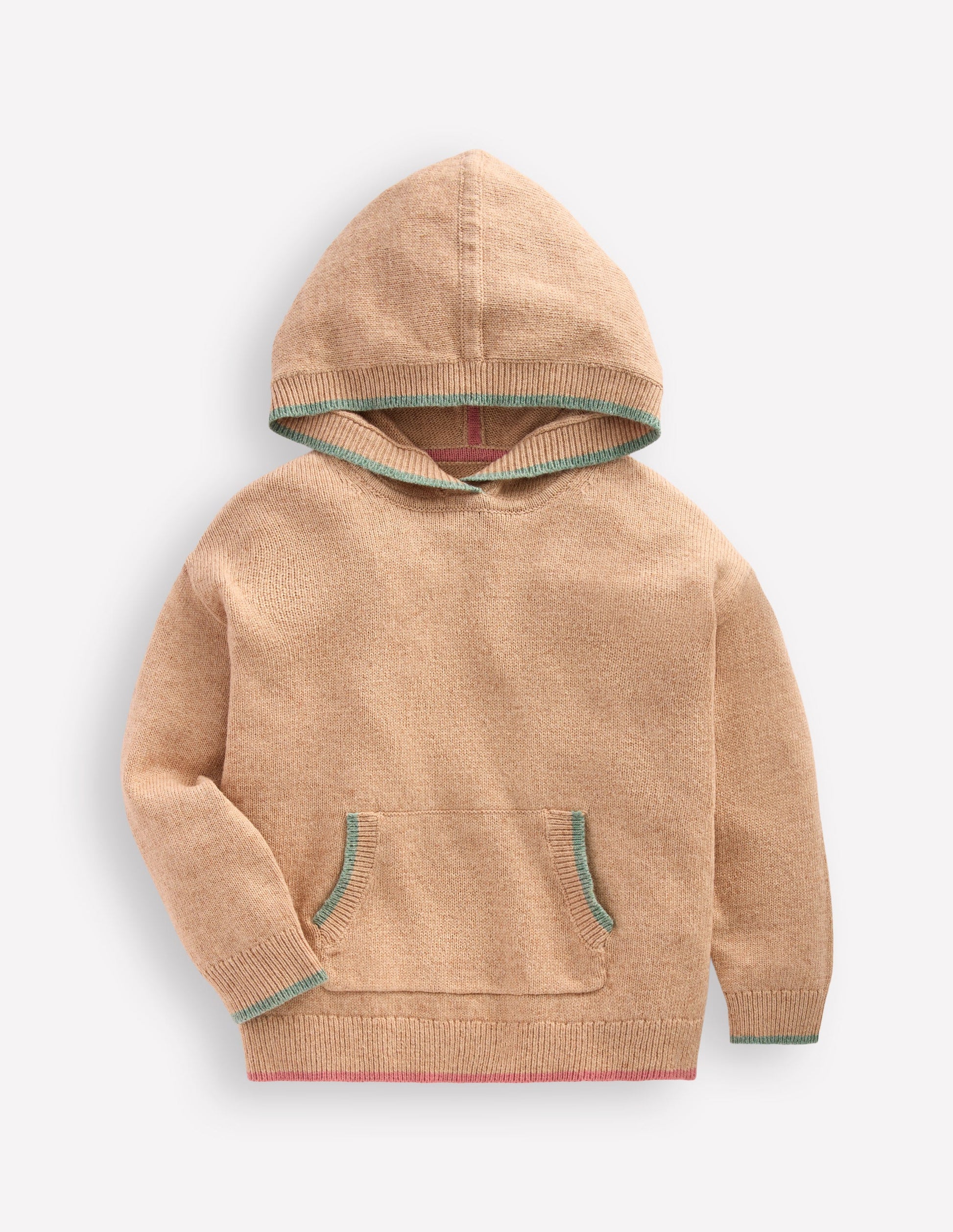 Knitted Hoodie-Oatmeal Marl-1