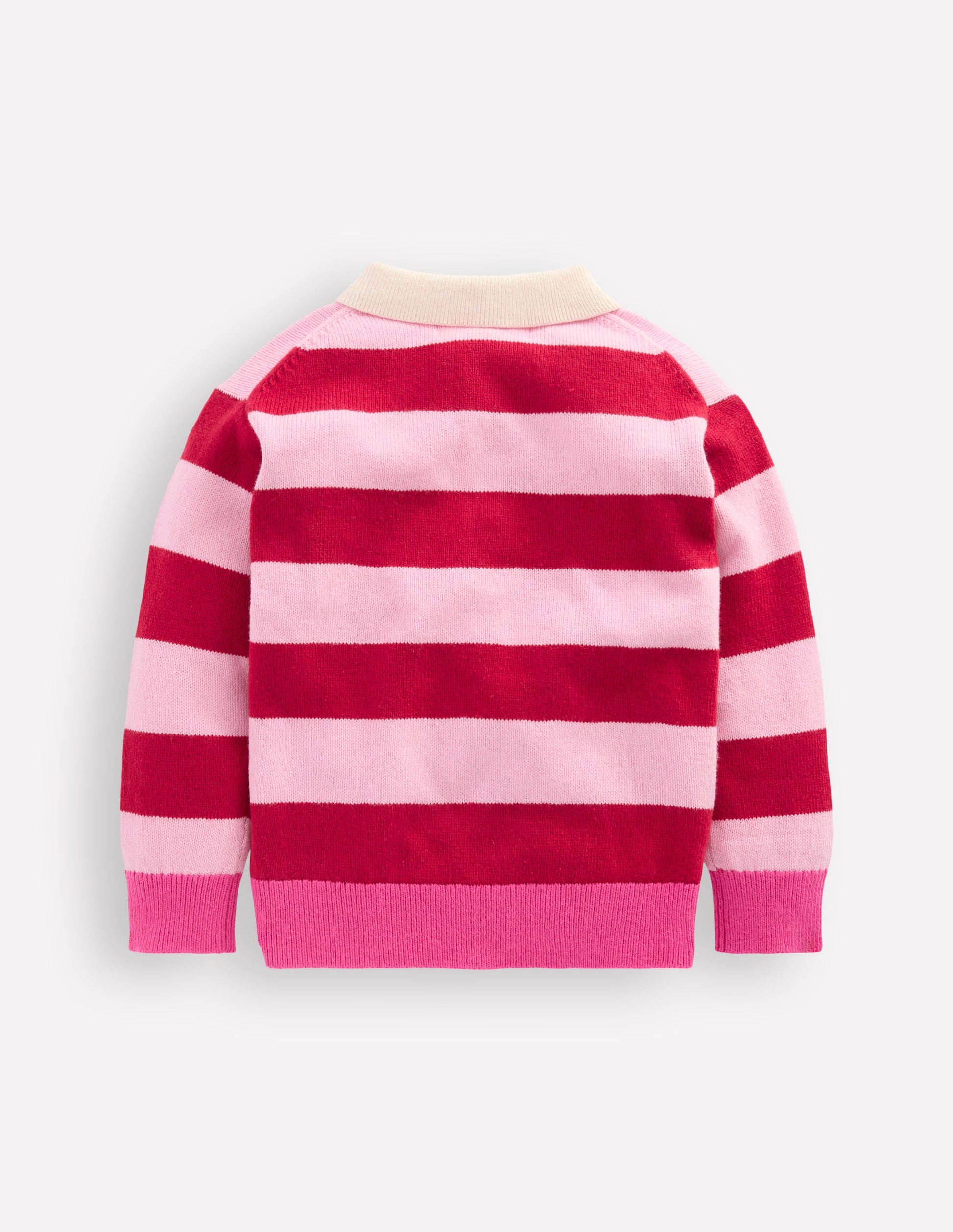 Knitted Rugby Jumper-Port/ Pink Stripe-6