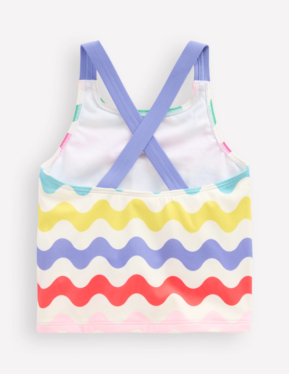 Cross-Back Tankini Top-Multi Wave