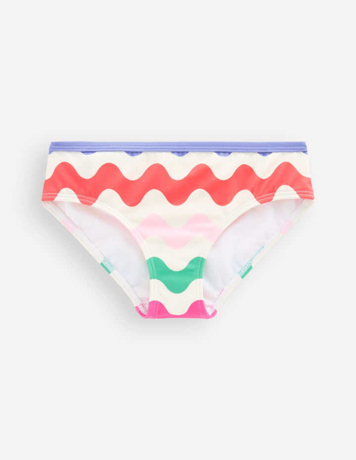 Patterned Bikini Bottoms-Multi Wave