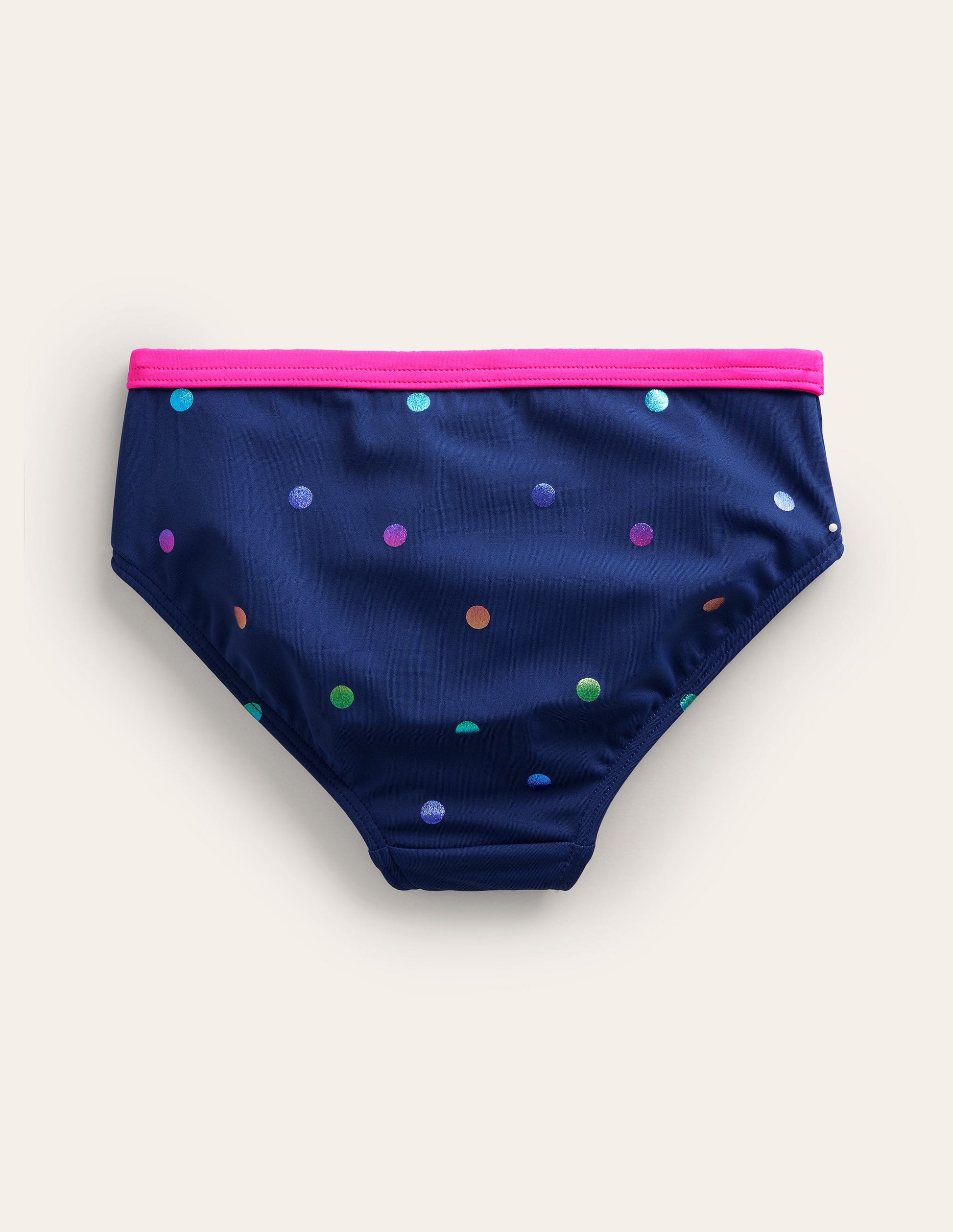 Patterned Bikini Bottoms-Rainbow Foil Confetti Spot-2