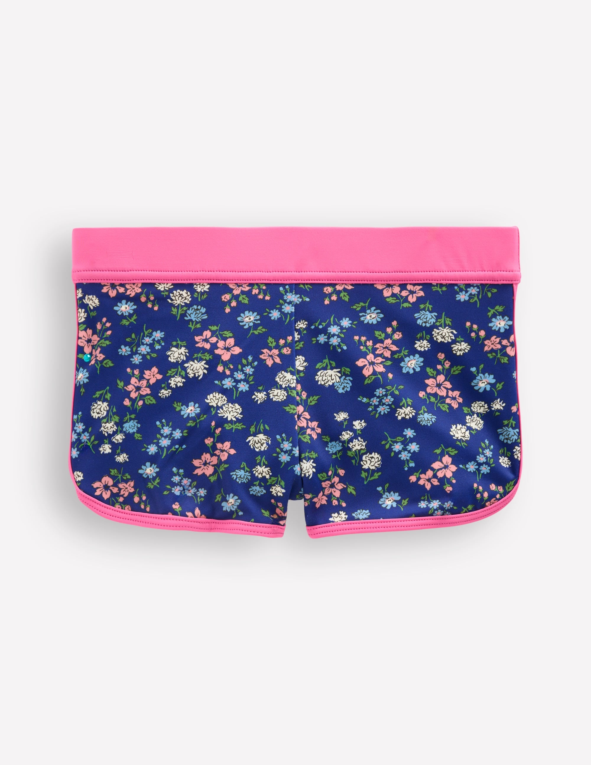 Patterned Swim Shorts-Sapphire Blue Meadow Floral - Image 1