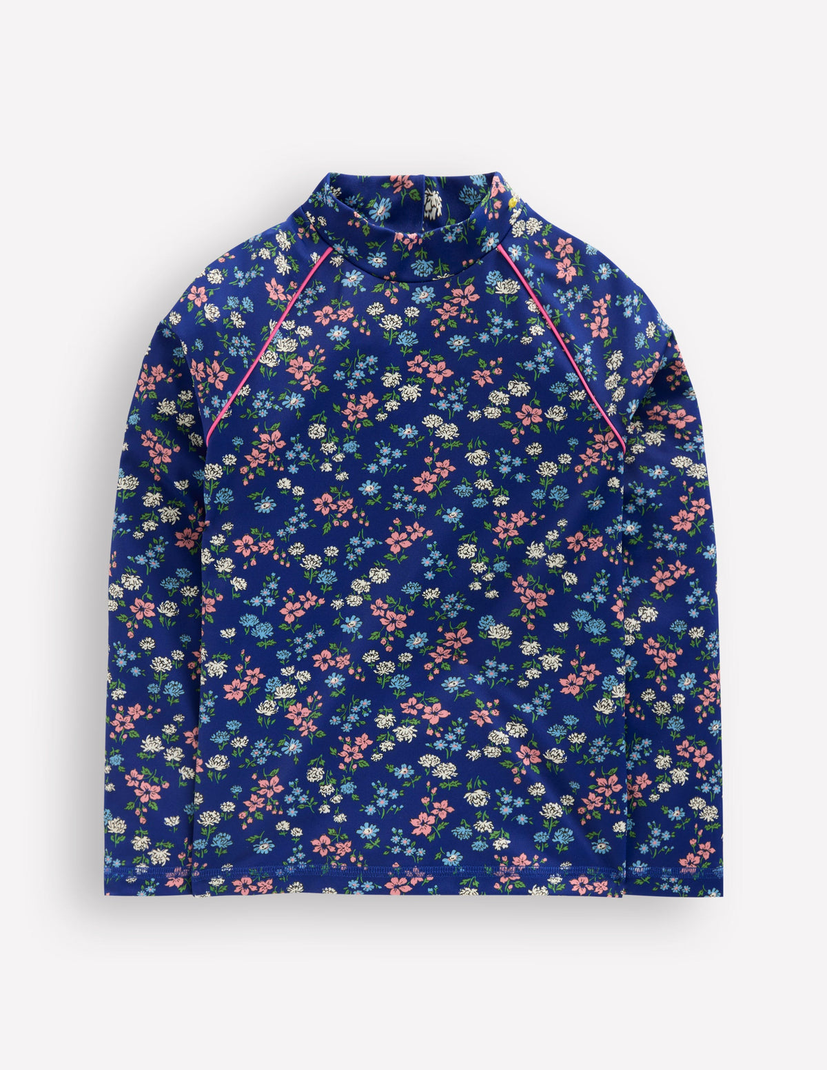 Sunsafe Patterned Rash Vest-Sapphire Blue Meadow Floral - Image 1