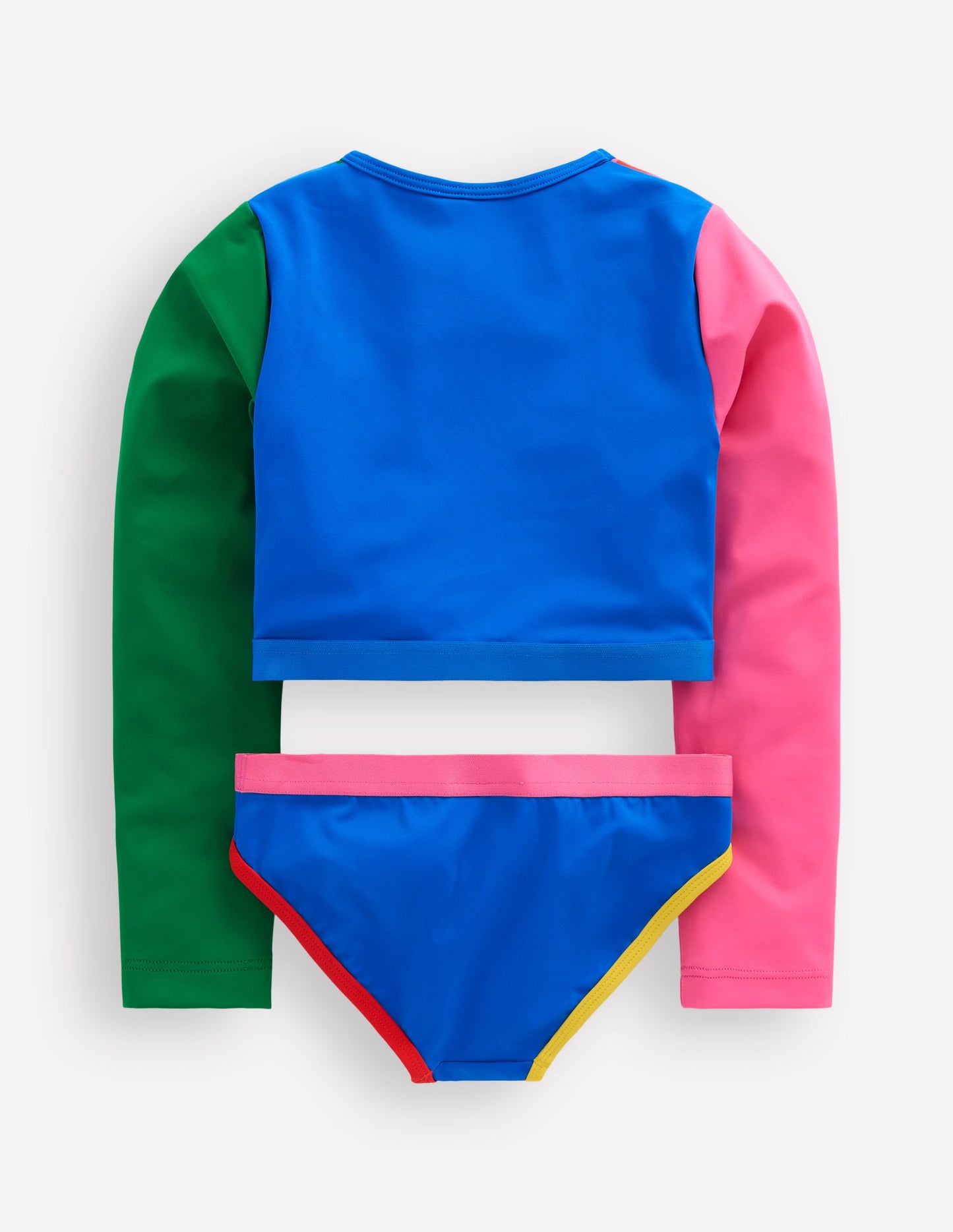 Cropped Rash Vest Set-Rainbow Sunray