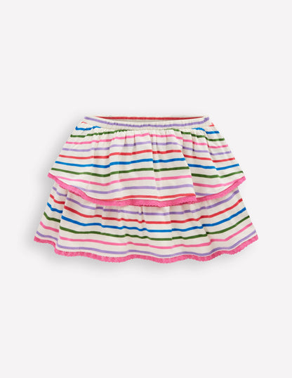 Ruffle Jersey Skort-Multi Stripe-1