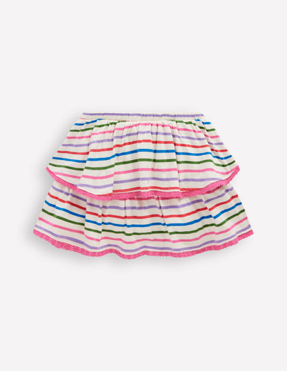 Ruffle Jersey Skort-Multi Stripe-2