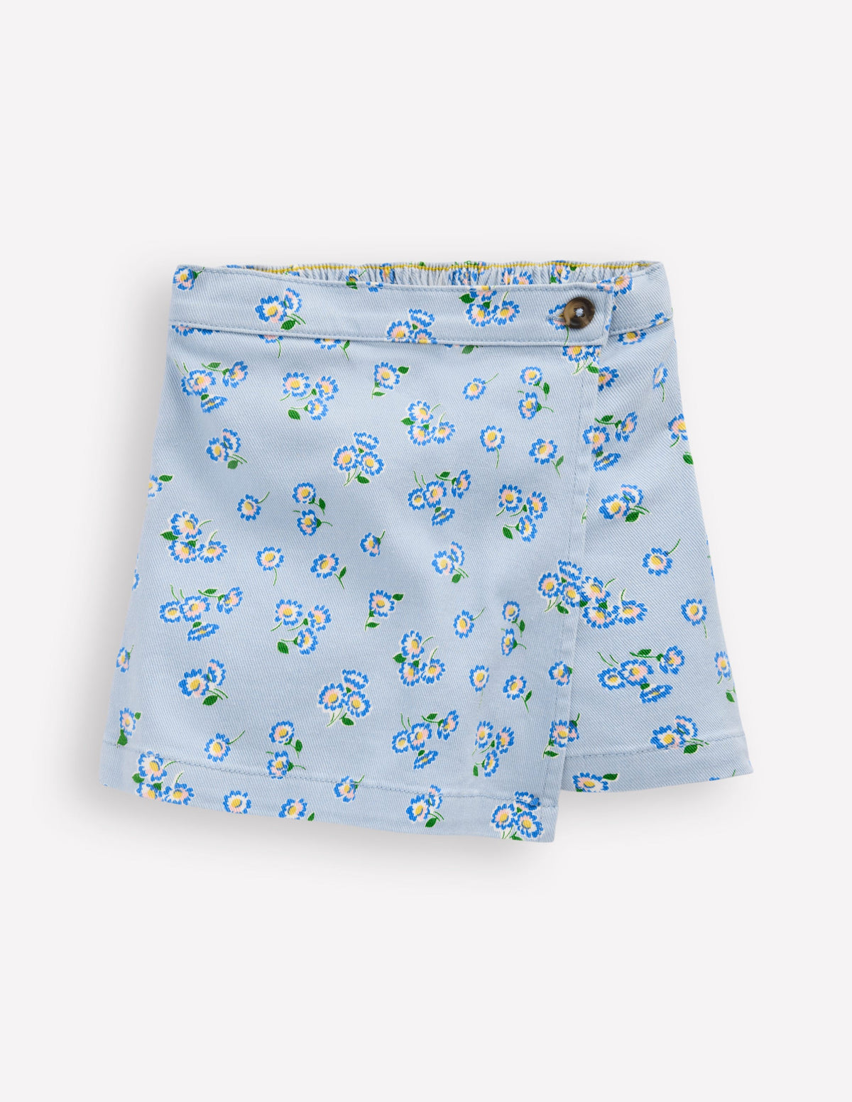 Wrap Woven Skort-Misty Blue Daisy - Image 1