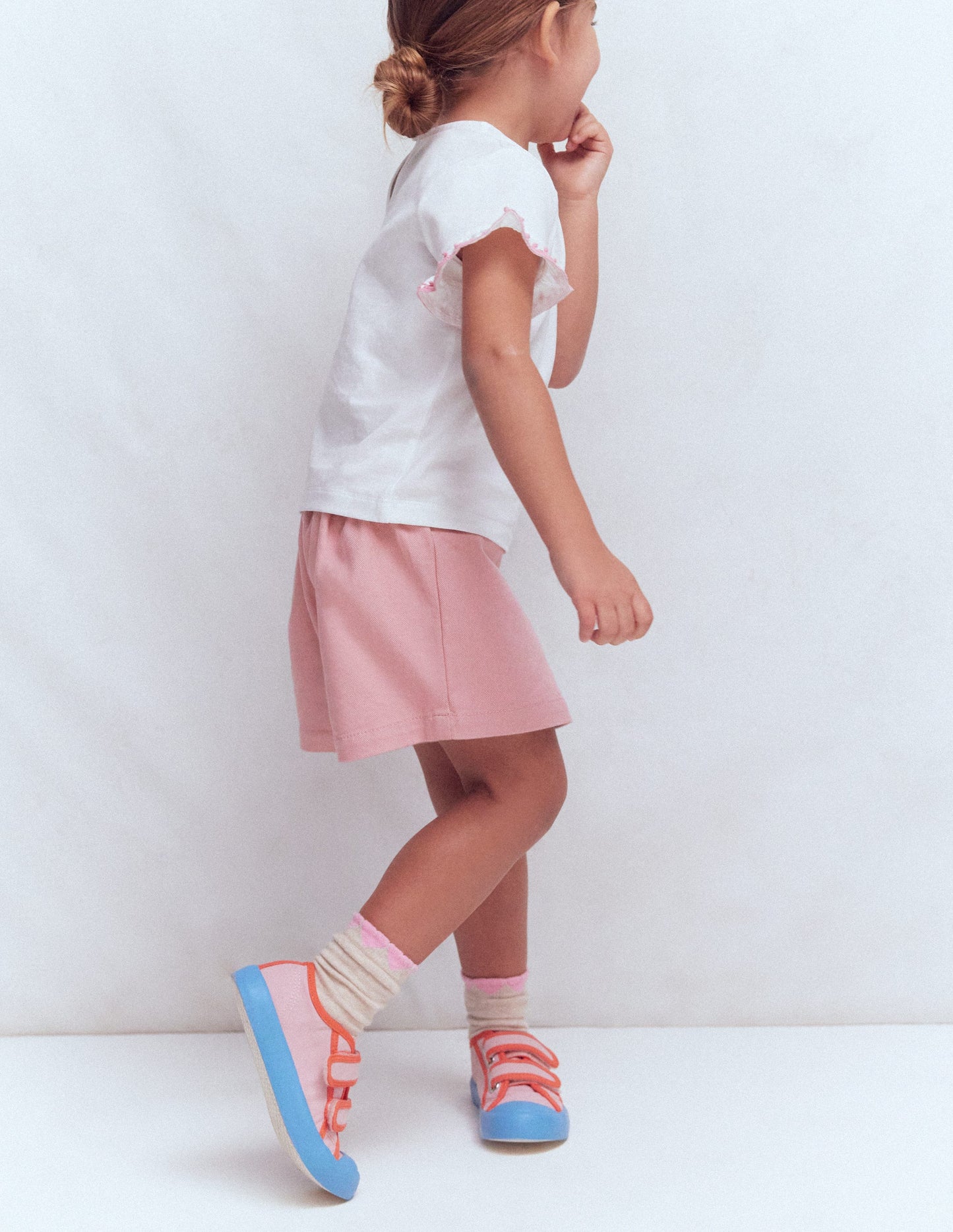 Wrap Woven Skort-Pink