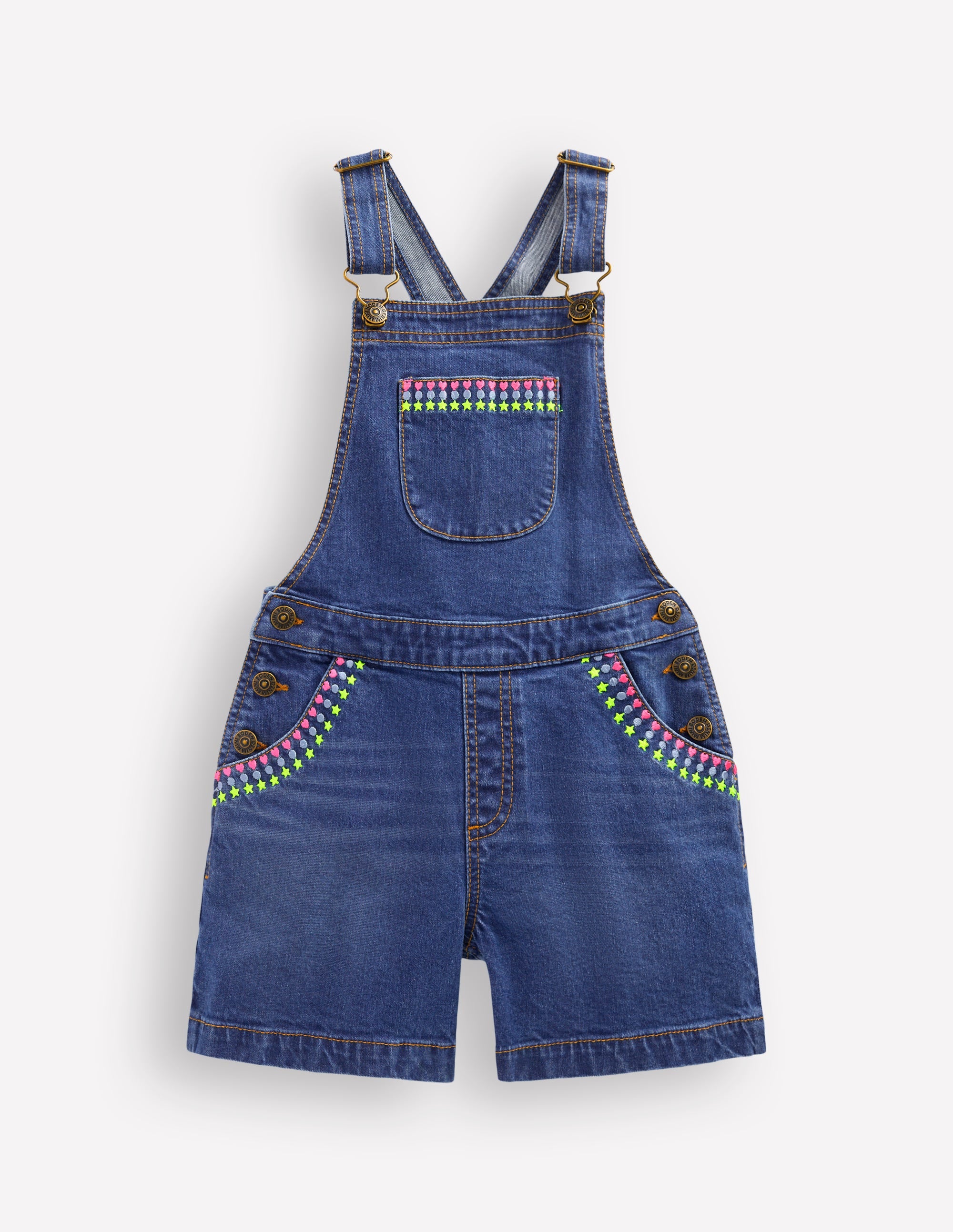 Short Dungaree-Mid Vintage Embroidered - Image 1
