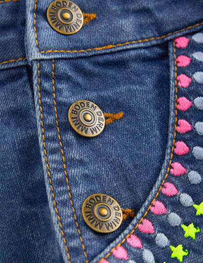 Short Dungaree-Mid Vintage Embroidered-3