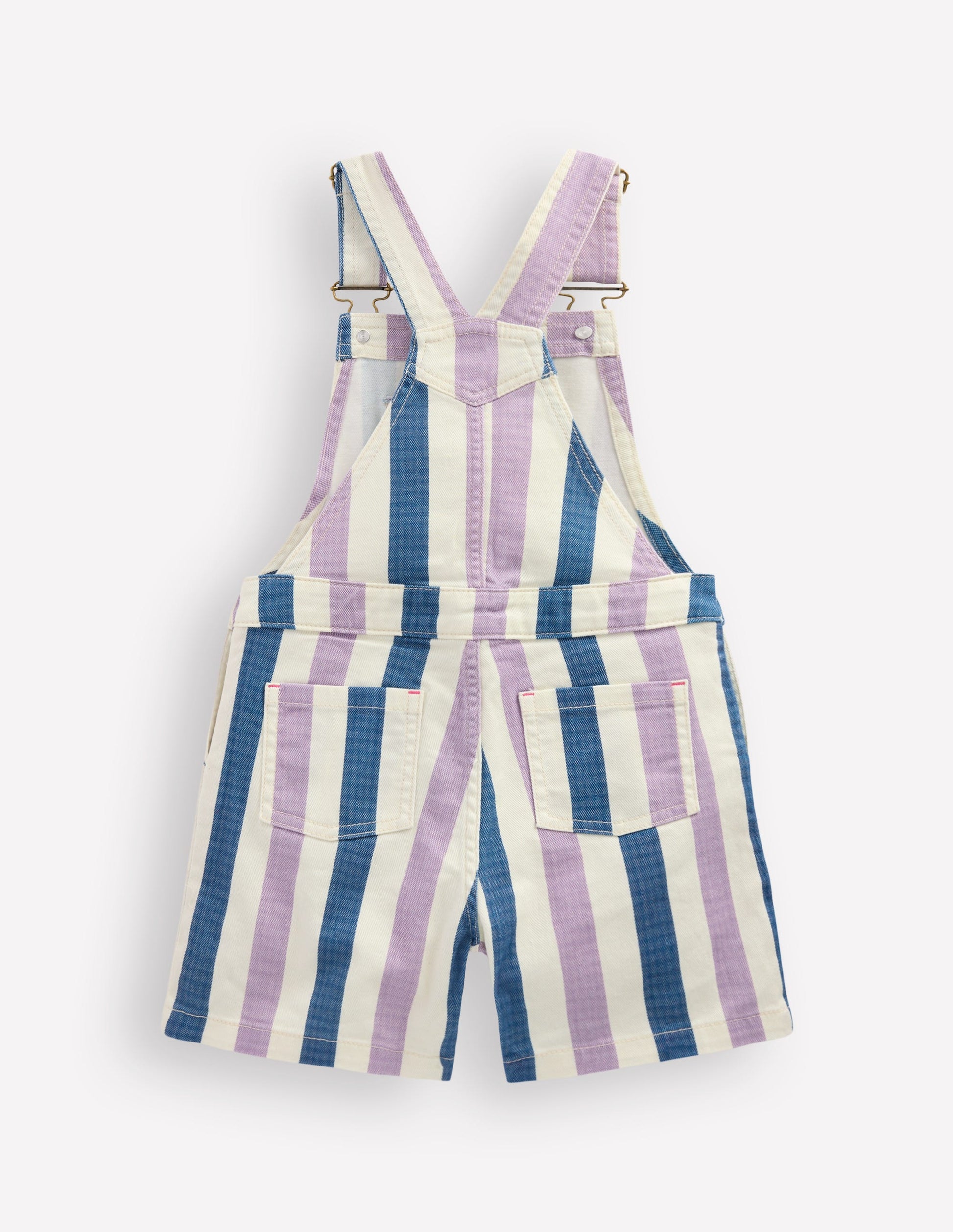 Short Dungaree-Purple/Navy Stripe-2