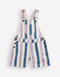 Short Dungaree-Purple/Navy Stripe