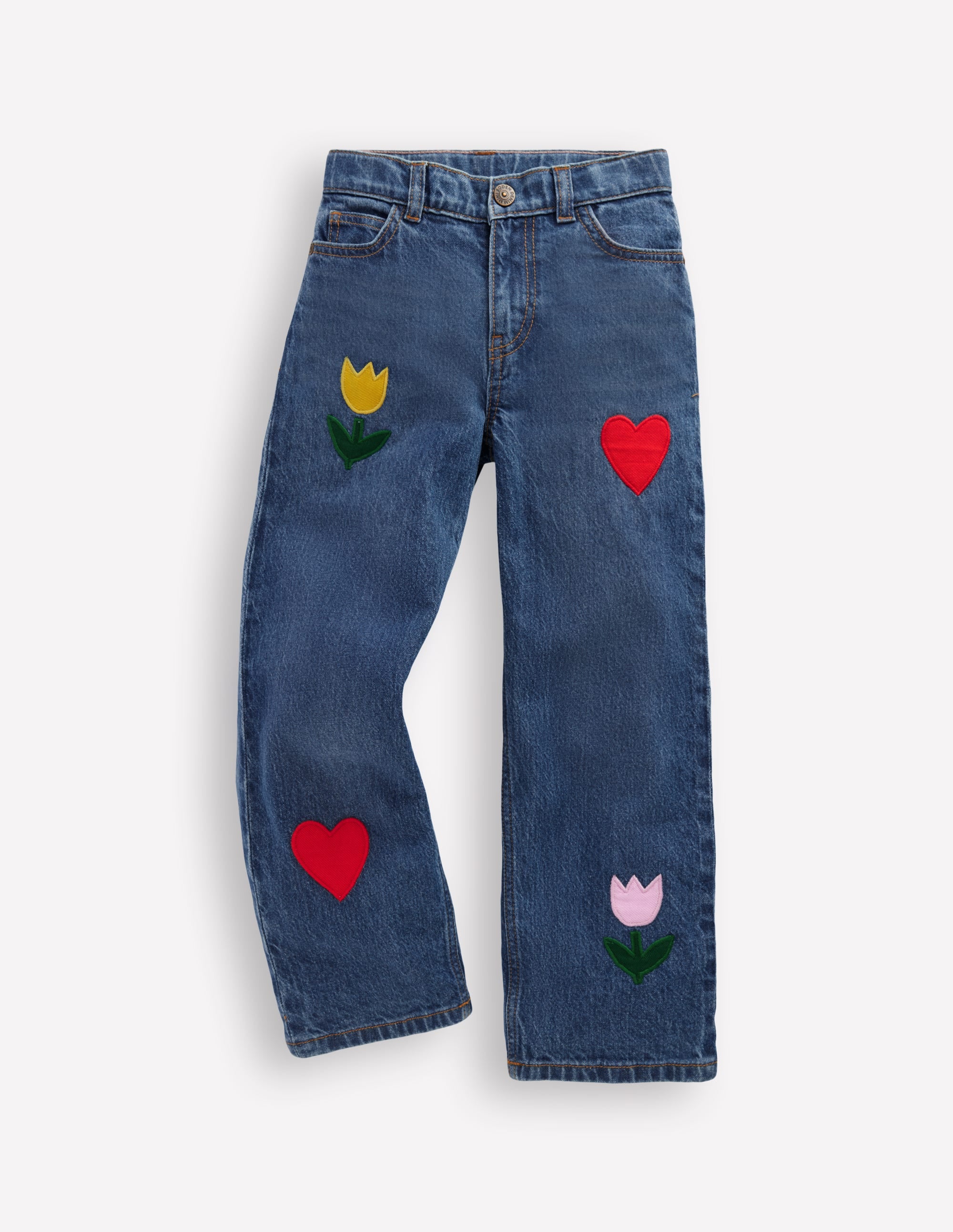 Relaxed Jean-Mid Vintage Applique - Image 5