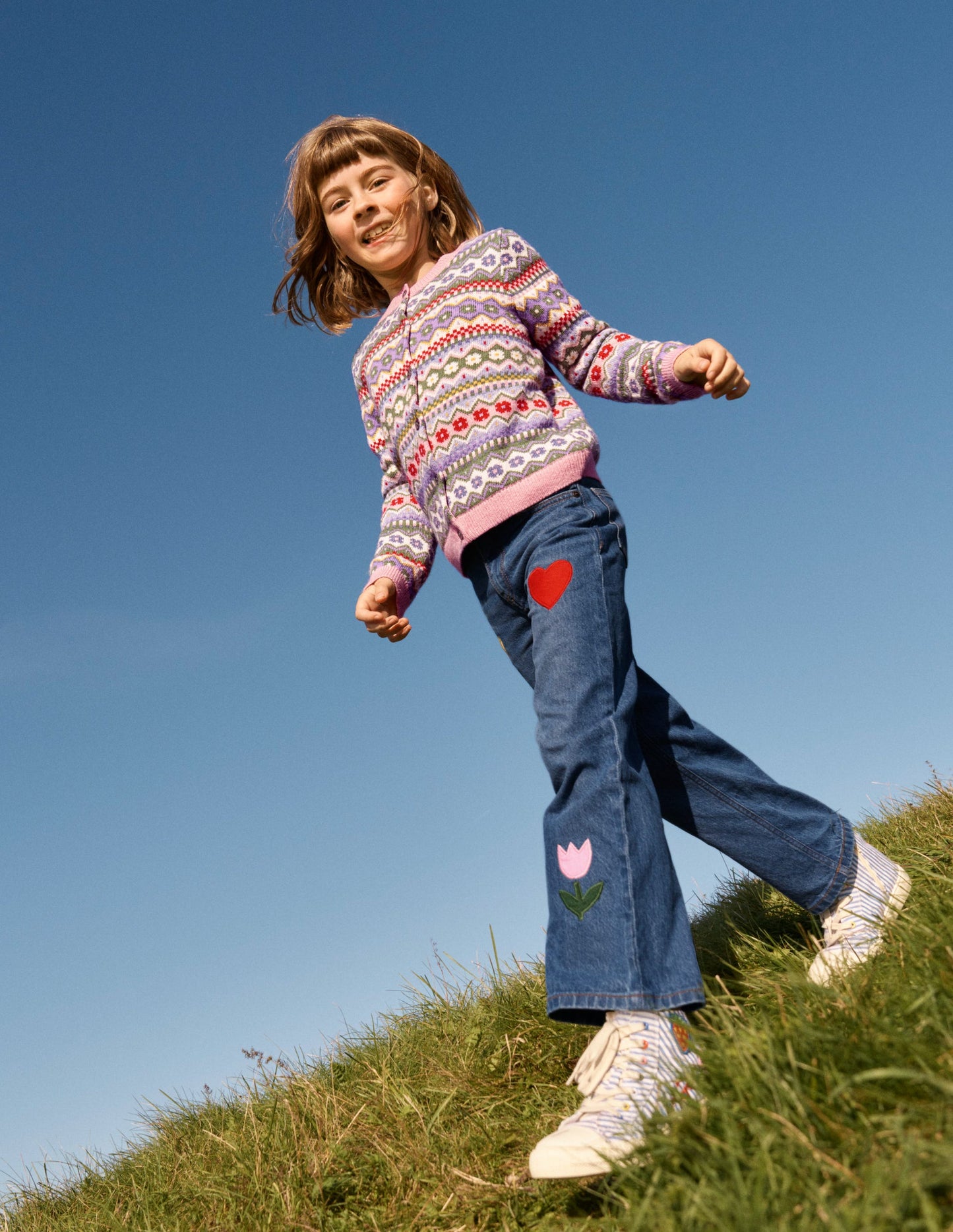 Relaxed Jean-Mid Vintage Applique