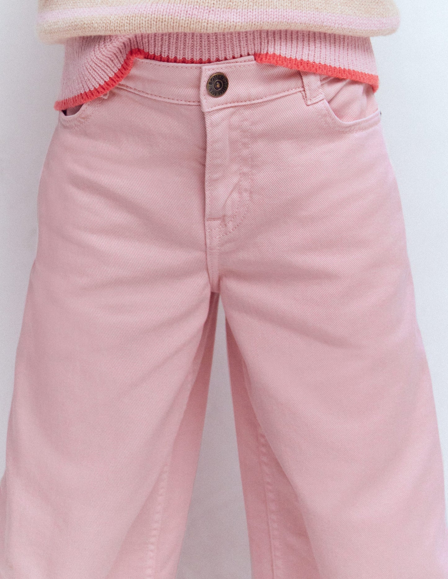 Wide Leg Jean-Pink