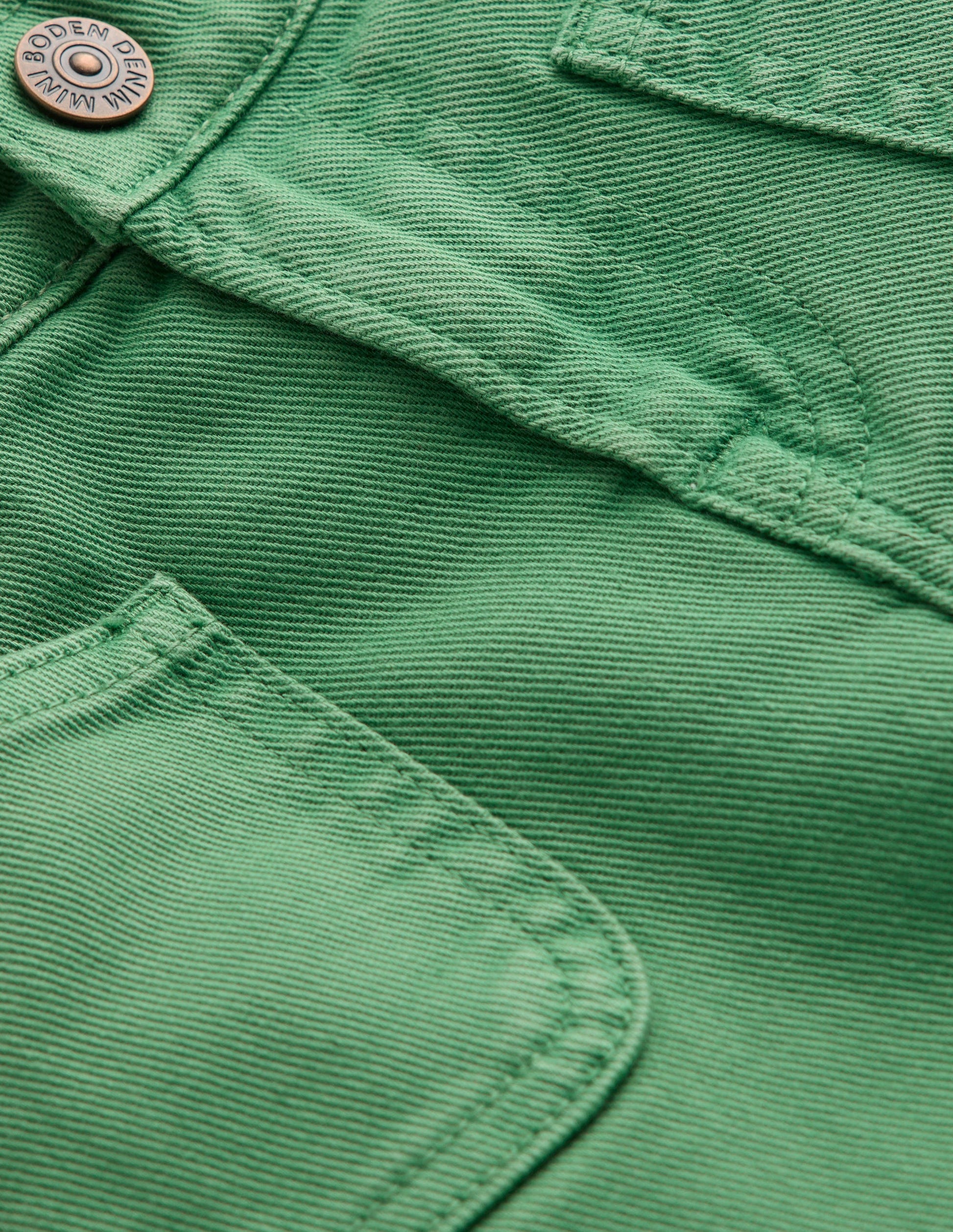 Patch Pocket Straight Jeans-Green-3