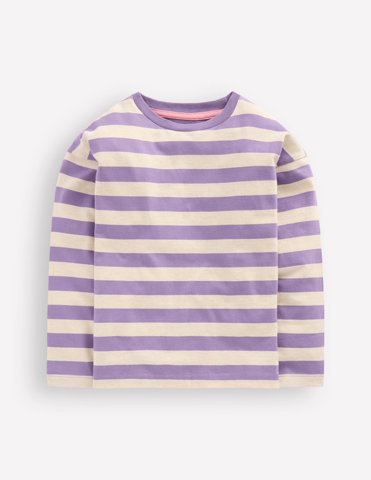 Relaxed Breton-Purple/Grey Marl Stripe