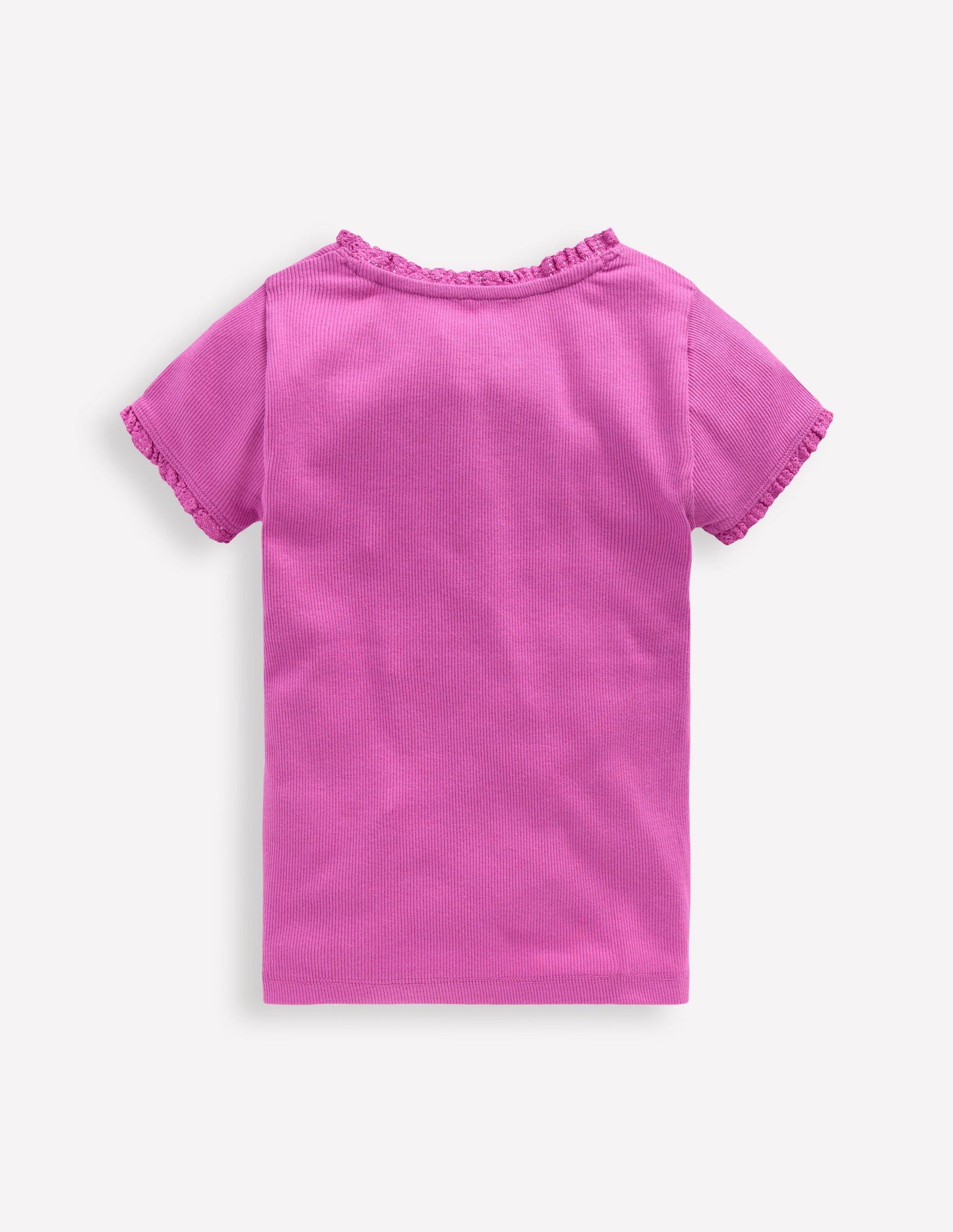 Short Sleeve Ribbed T-shirt-Purple