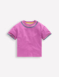 Relaxed Embroidered T-shirt-Radiant Orchid