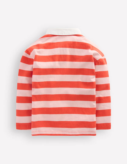 Drop Shoulder Rugby Top-Fiesta/Lotus Stripe-2