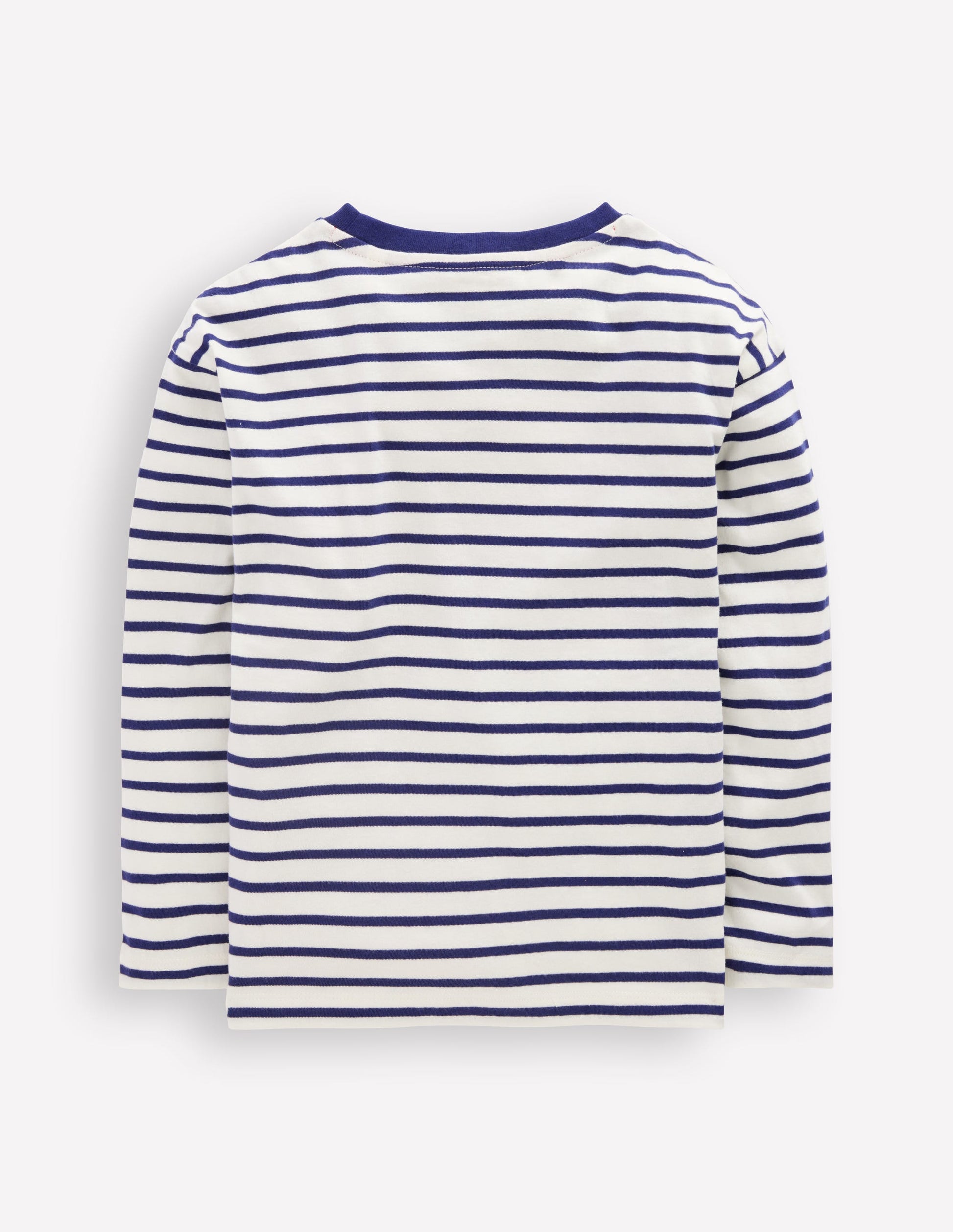 Fun Relaxed T-shirt-Navy Stripe Badges-2