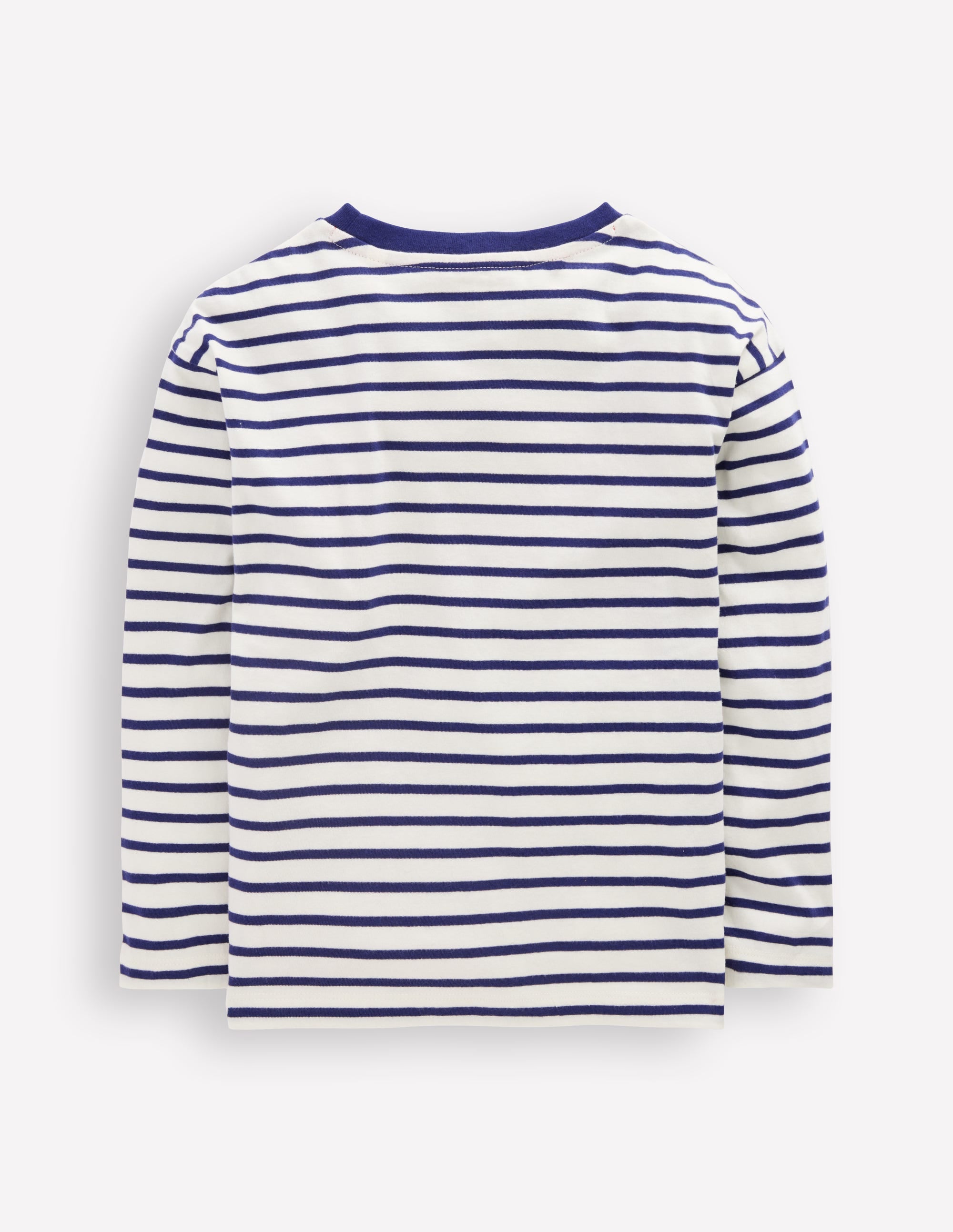 Fun Relaxed T-shirt-Navy Stripe Badges - Image 2