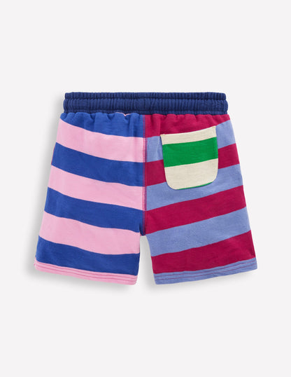 Printed Jersey Shorts-Multi Hotch Potch Stripe-2