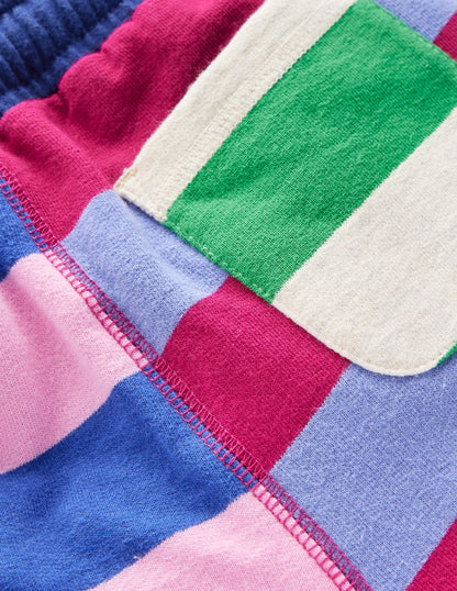 Printed Jersey Shorts-Multi Hotch Potch Stripe-3