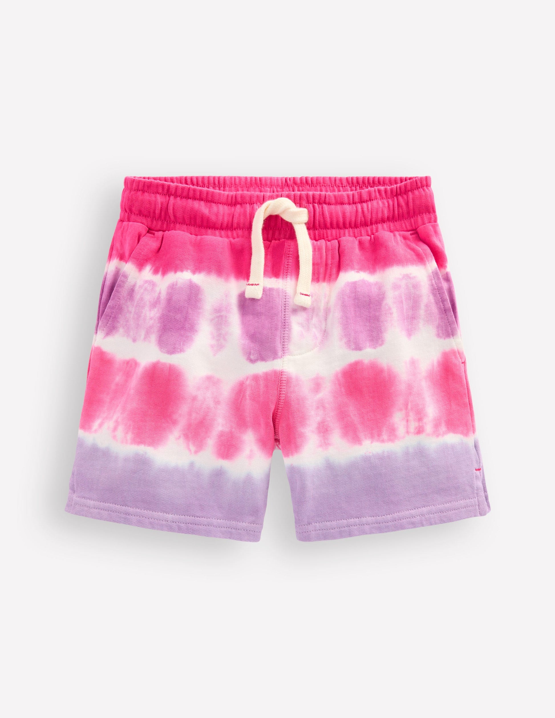 Printed Jersey Shorts-Pink Tie Dye-1
