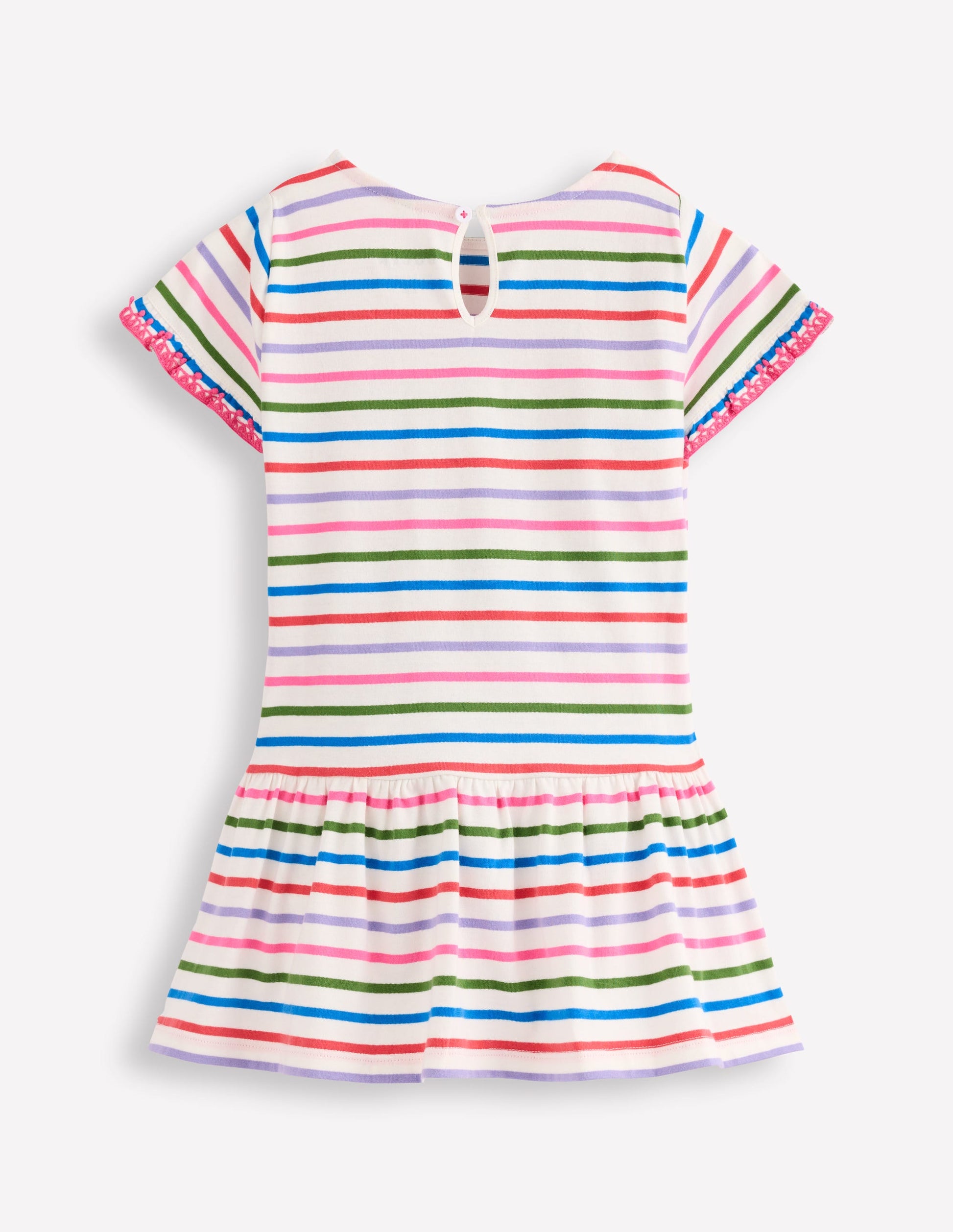 Dropped Sleeve Tunic-Multi Stripe-2