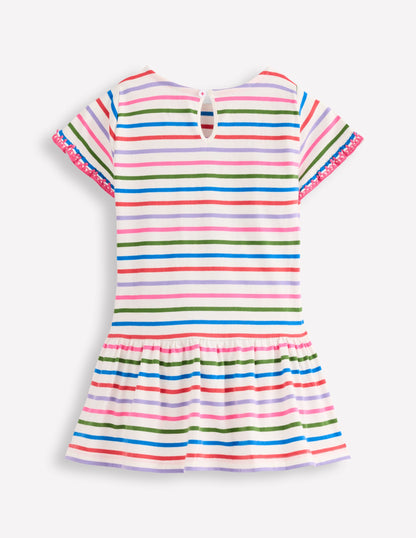 Dropped Sleeve Tunic-Multi Stripe-2