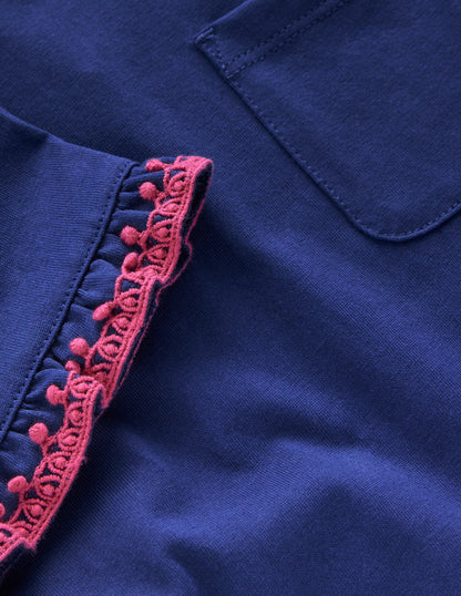 Dropped Sleeve Tunic-Navy-3