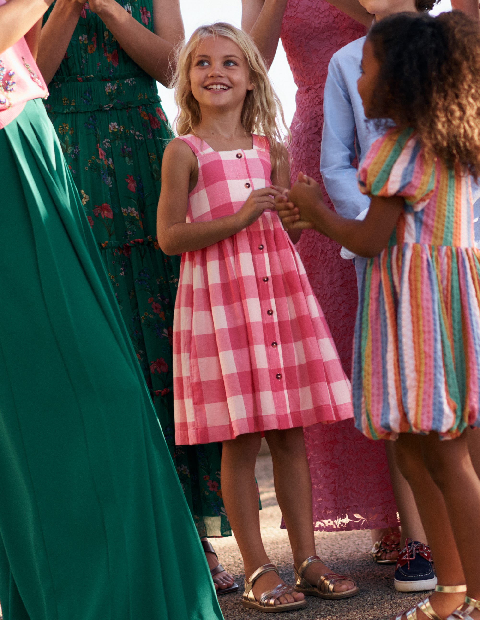 Remy Button Through Dress-Pink Punch Gingham - Image 6