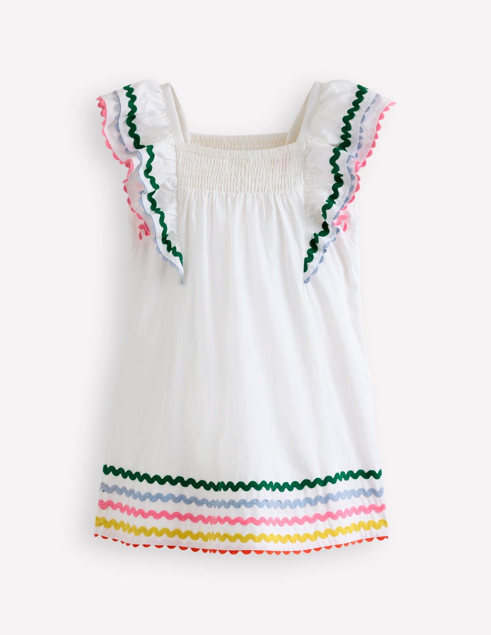 Flutter Sleeve Woven Dress-Soft Ivory - Image 2