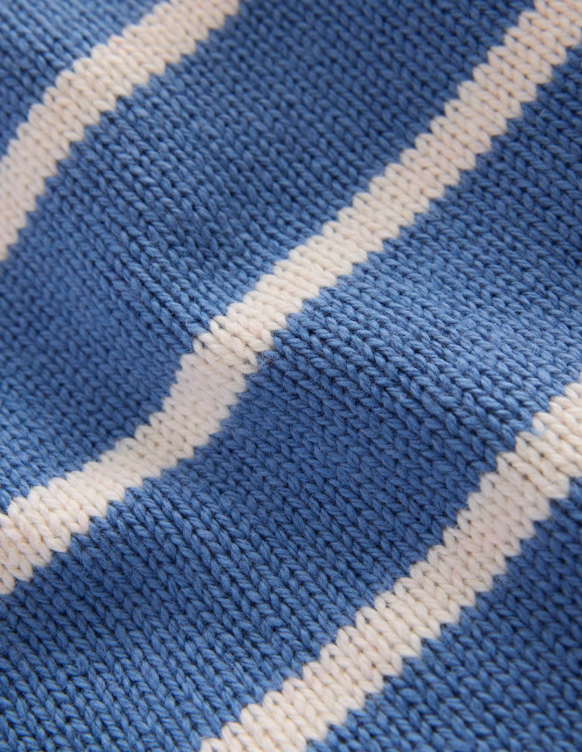 Drop Shoulder Jumper-Silve Lake Blue/Ecru Marl-5